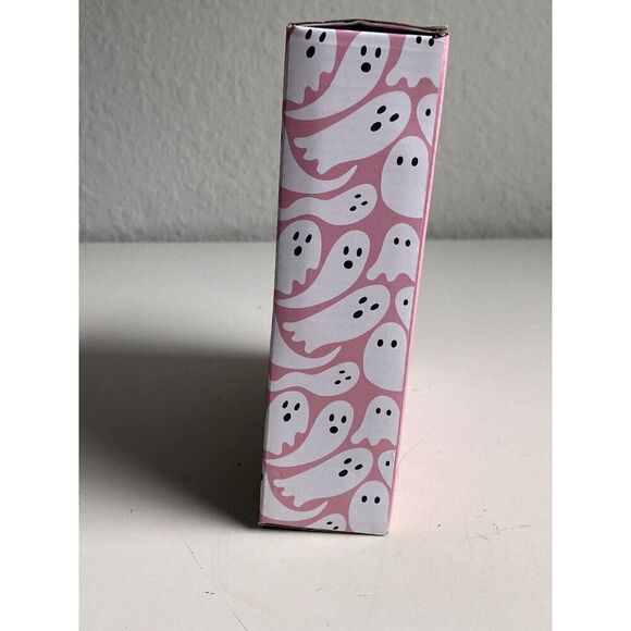 Set Of 4 Elum Home Halloween PINK & PURPLE Ghosts Ceramic Appetizer Plates 7.5” - Picture 5 of 9